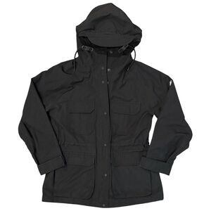 Madewell Penfield Medbury Hooded Jacket Parka Sz Small Plaid Flannel Lined Black